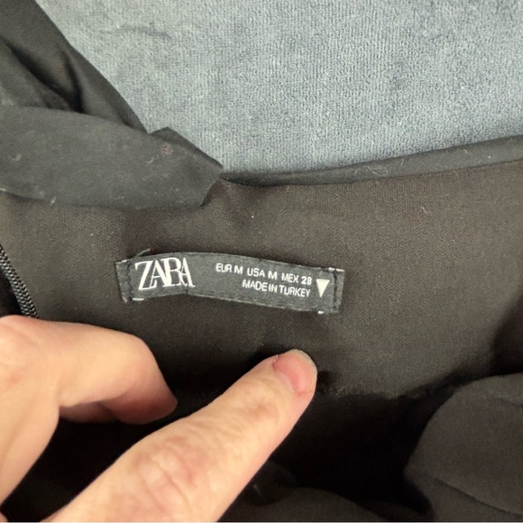 Zara Asymmetric Elegant Black Bodysuit Sz Medium - Picture 5 of 13